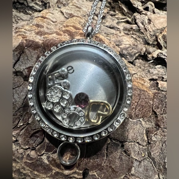 Authentic South Hill Floating locket Necklace Floating Charms Love Dog Music C - Picture 8 of 10